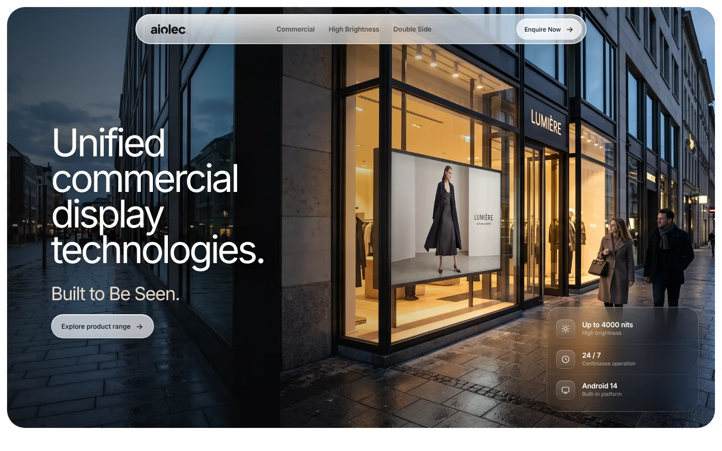 Aiolec website screen 1
