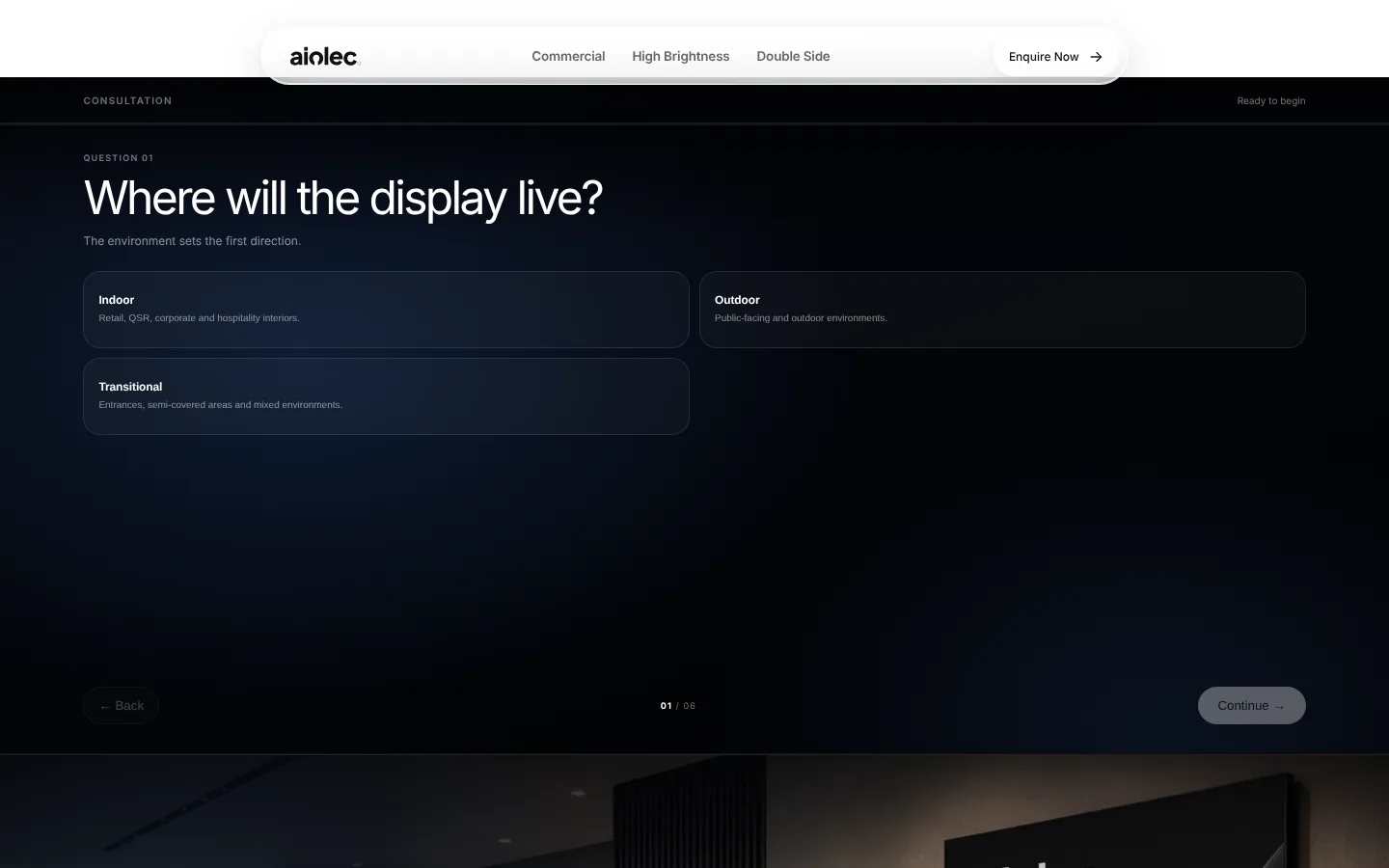 Aiolec website: Where will the display live?