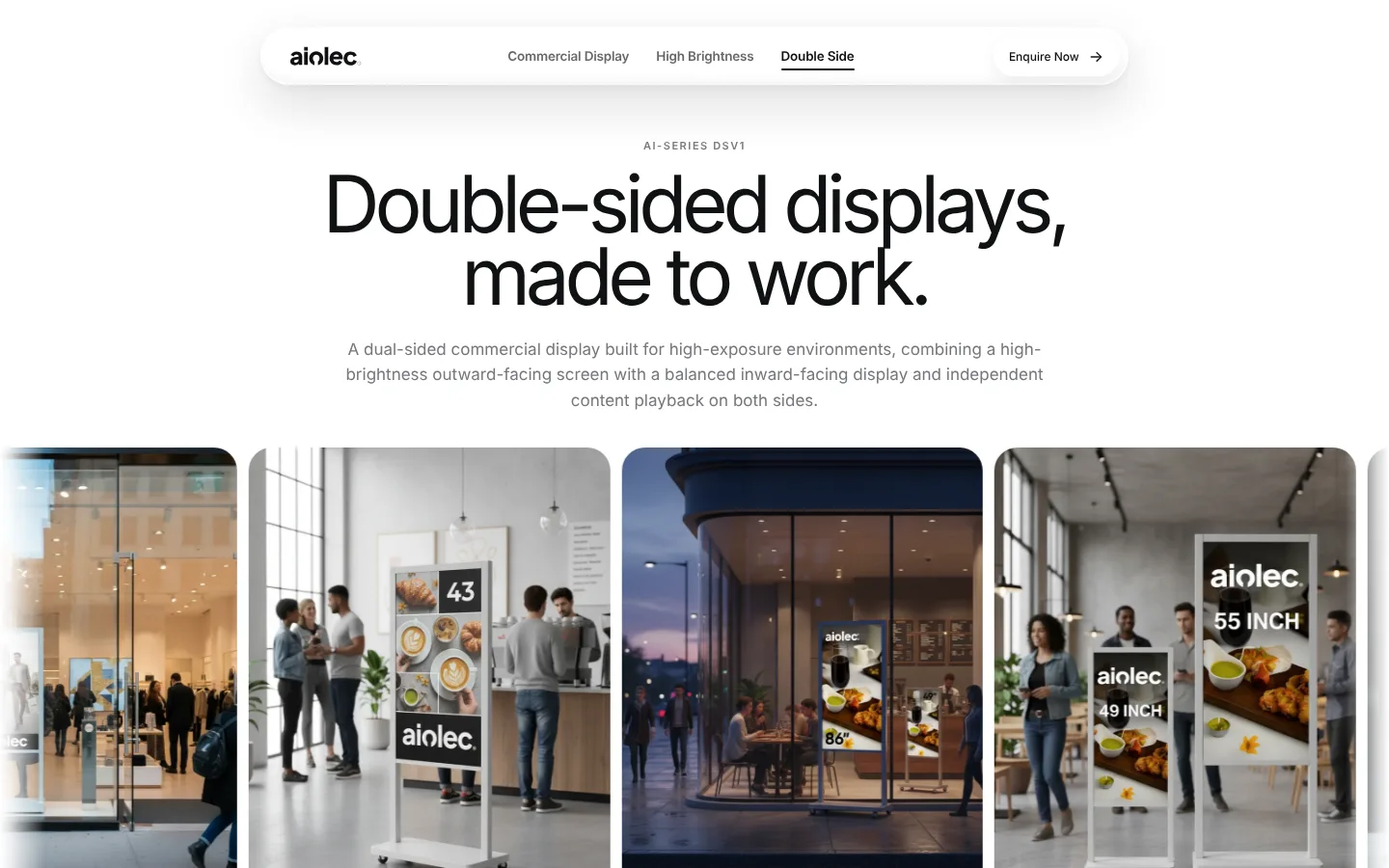 Aiolec website: Double-sided, made to work