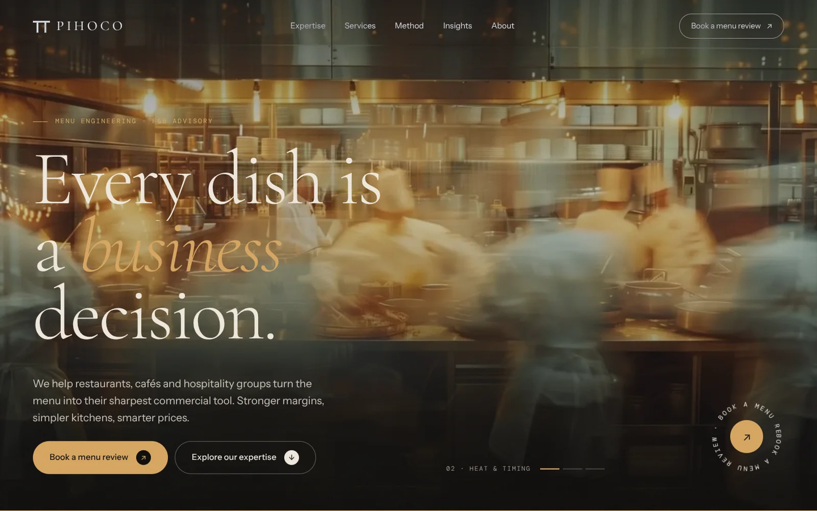 PIHOCO website screen 1
