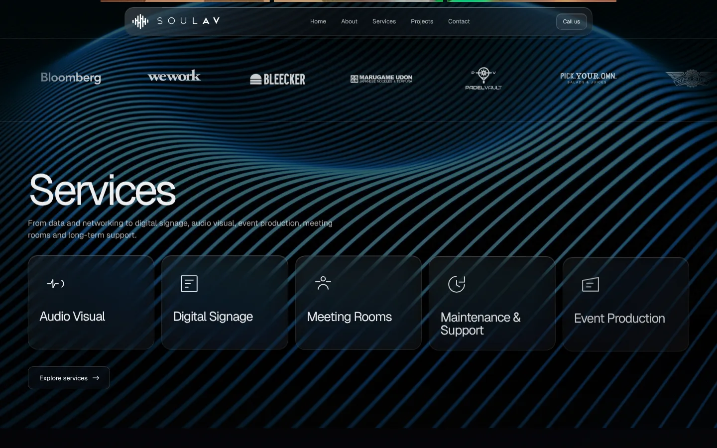 Soul AV website screen 3